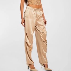 Retrofete Satin Gold Women's Pantsuit